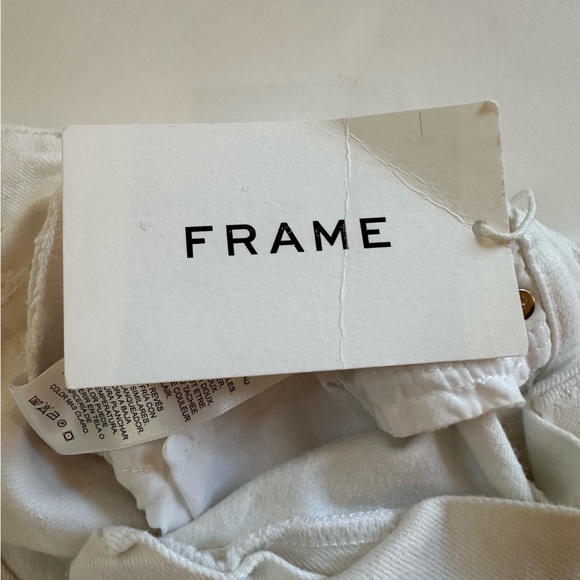 Frame denim white Le Original high-rise straight fit 100% cotton jean size 28 - Picture 11 of 12